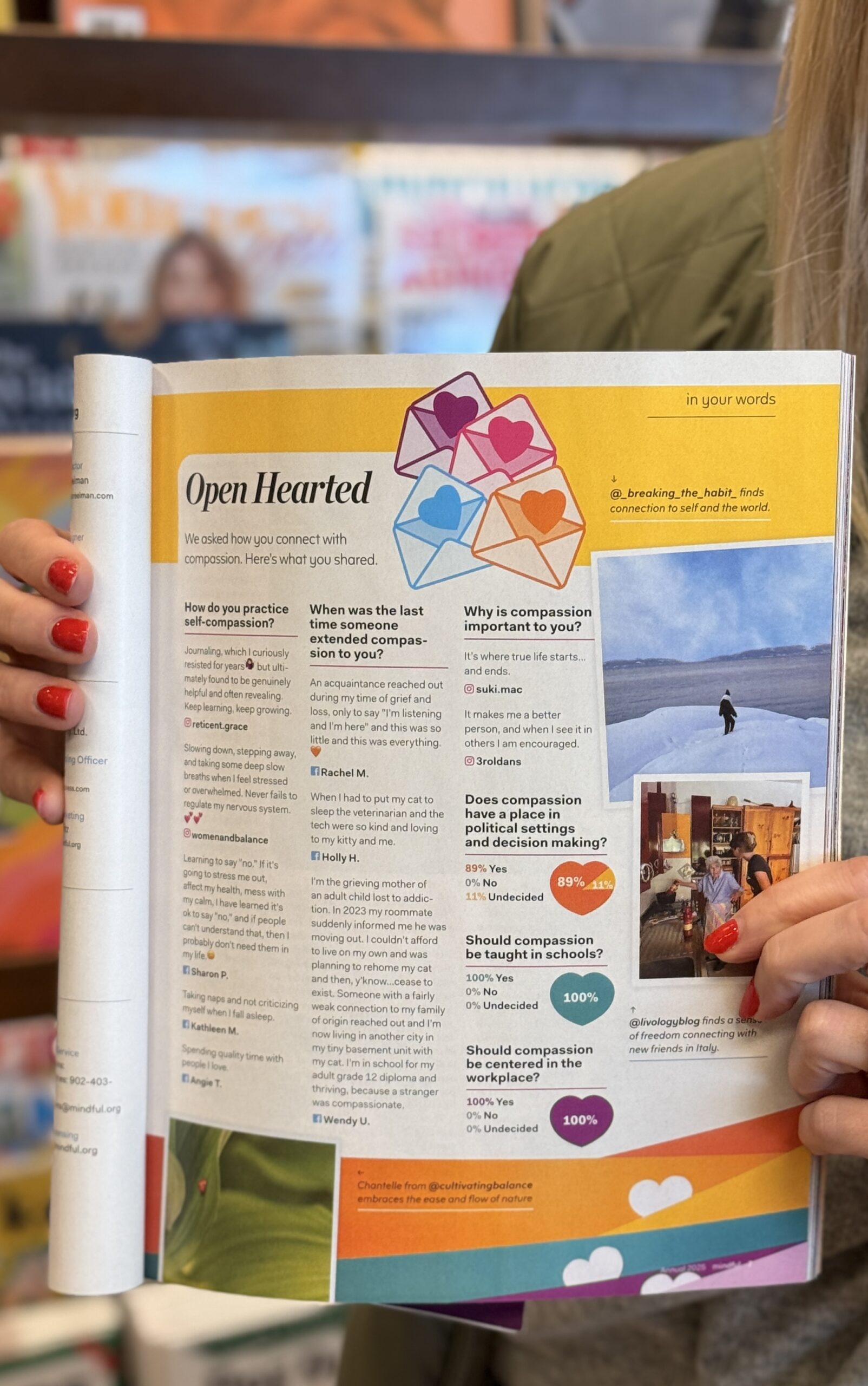 Open magazine page